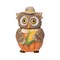 3.1" x 4.8" Sunflower Eyes Pumpkin Owl with Corn Decorative Thanksgiving Figure Figurine